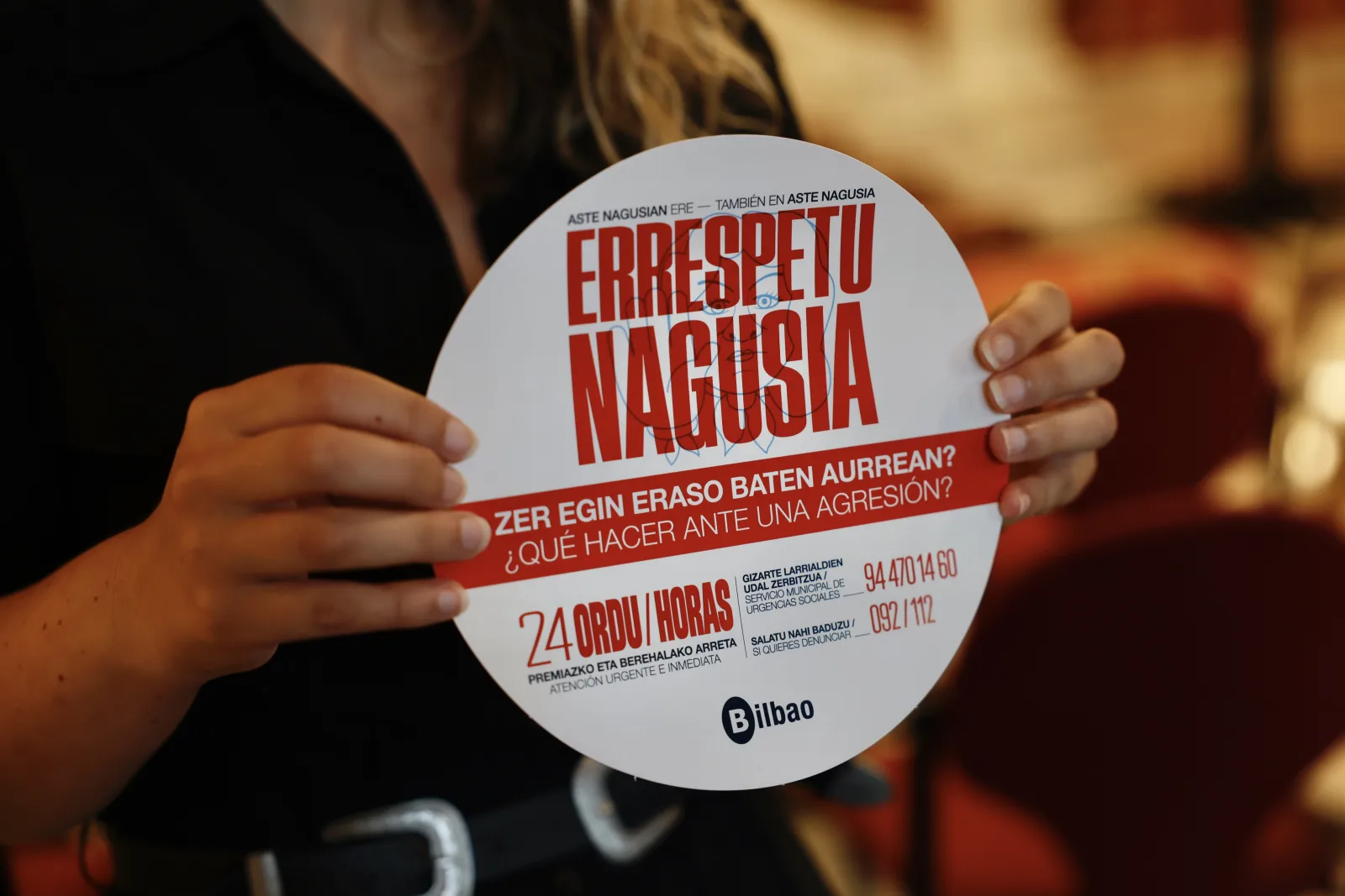 Bilbao activa «Errespetu Nagusia», la campaña contra las agresiones de la Aste Nagusia 2026