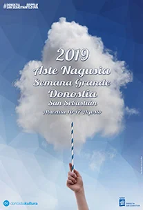 Cartel oficial de la Semana Grande (Aste Nagusia) de Donostia / San Sebastián de 2019
