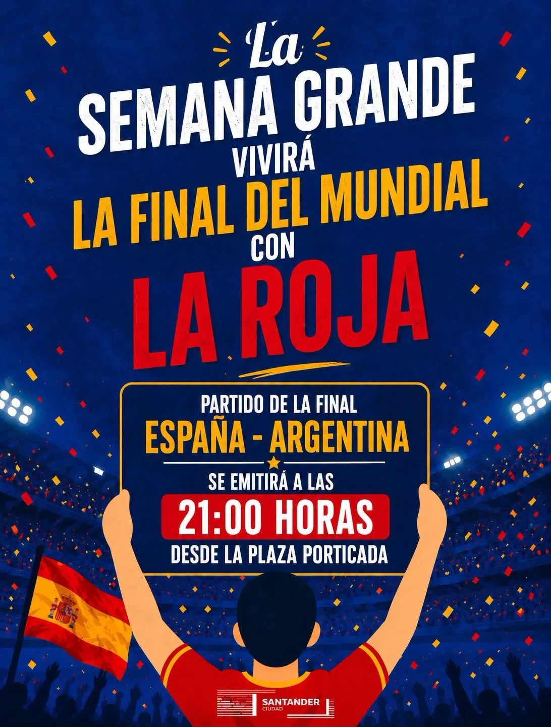 Emisión final del Mundial de fútbol España-Argentina