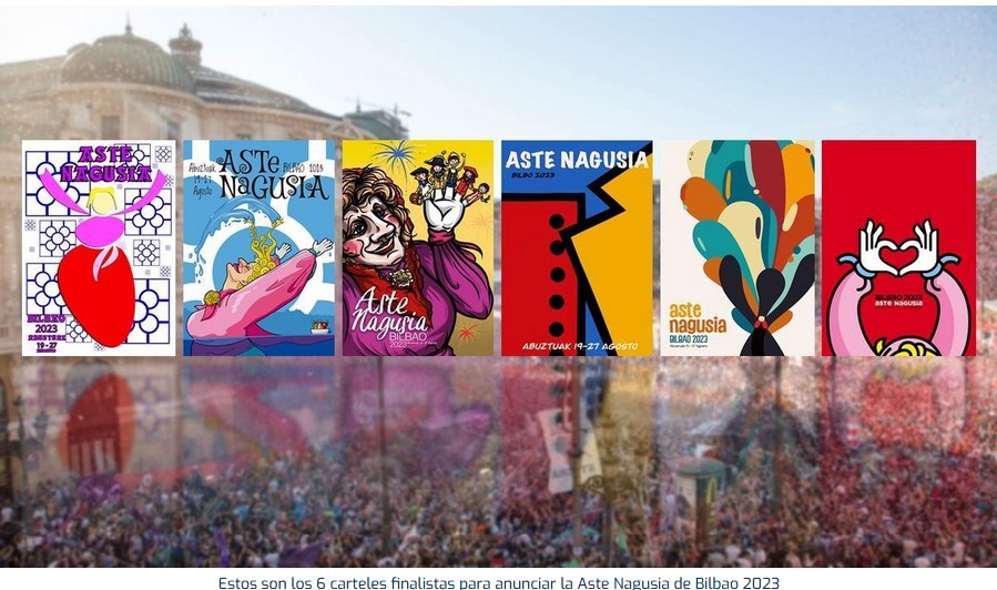 A partir del lunes puedes votar por tu cartel favorito de Aste Nagusia Bilbao 2023