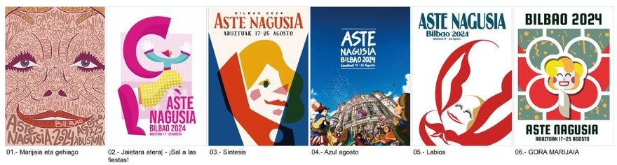 El Ayuntamiento de Bilbao presenta los seis trabajos finalistas del concurso de carteles