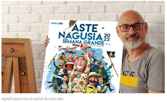 OIER PEÑAGARICANO Autor del cartel de la Aste Nagusia “Tengo mis truquillos para manejar la plastilina, pero no pienso desvelarlos”